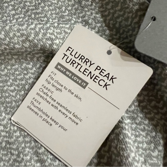 Athleta Flurry Peak Turtleneck - Grey Textured Seamless - Small - Picture 5 of 11